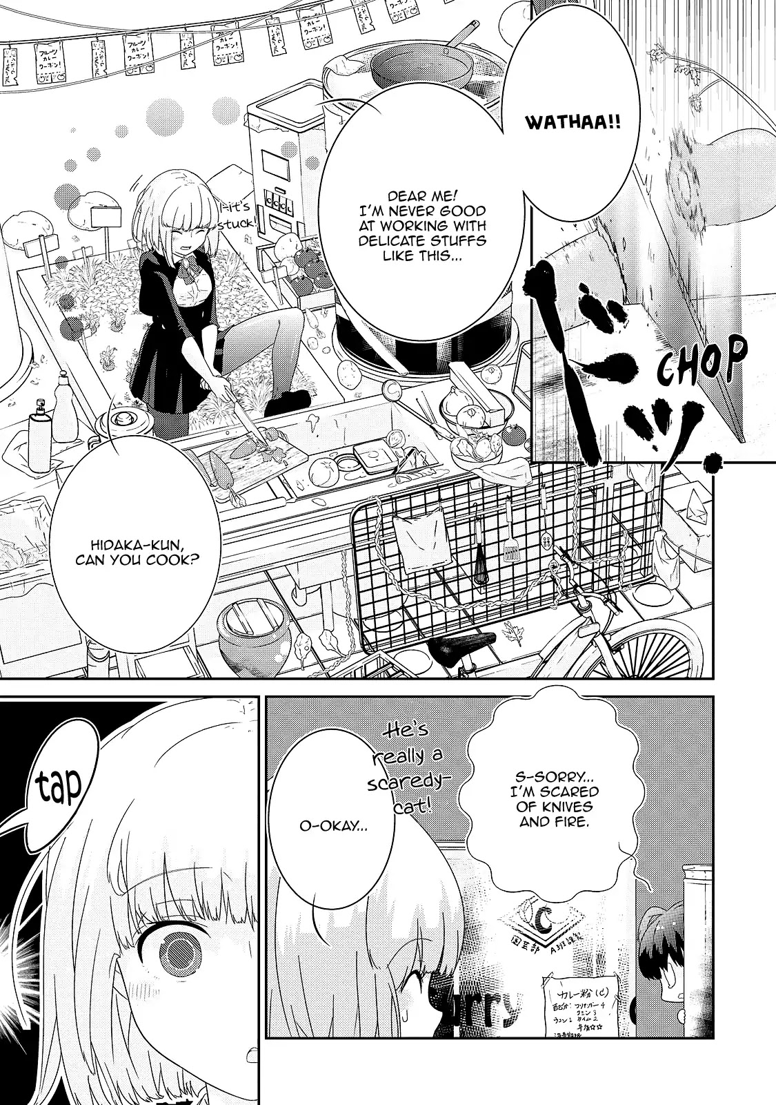 The Female God of Babel: KAMISAMA Club in Tower of Babel Chapter 3 page 9 - Chapter 3: To the Broken-Hearted, Relax, and Have Curry