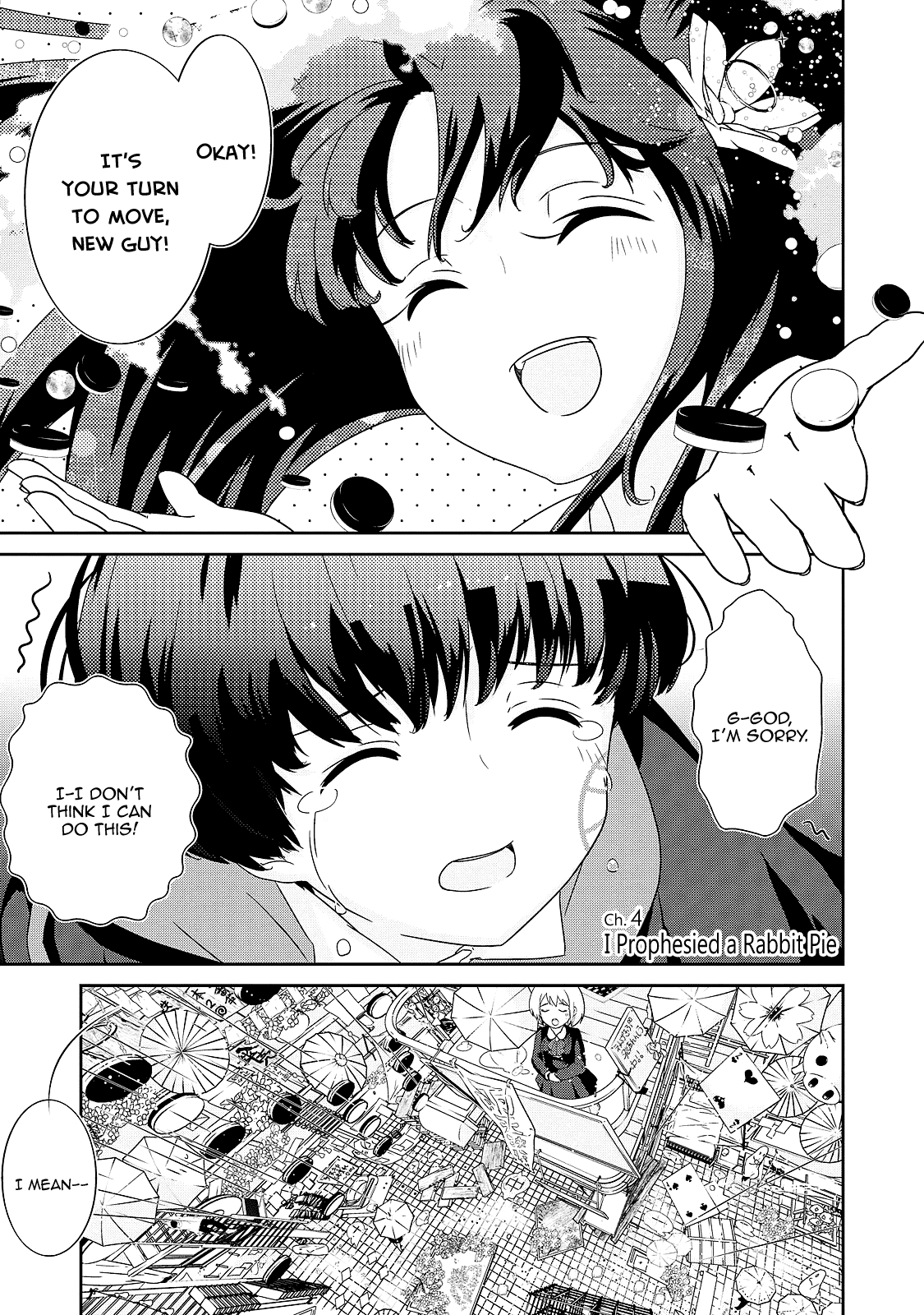 The Female God of Babel: KAMISAMA Club in Tower of Babel Chapter 4 page 2 - Chapter 4: I Prophesied a Rabbit Pie