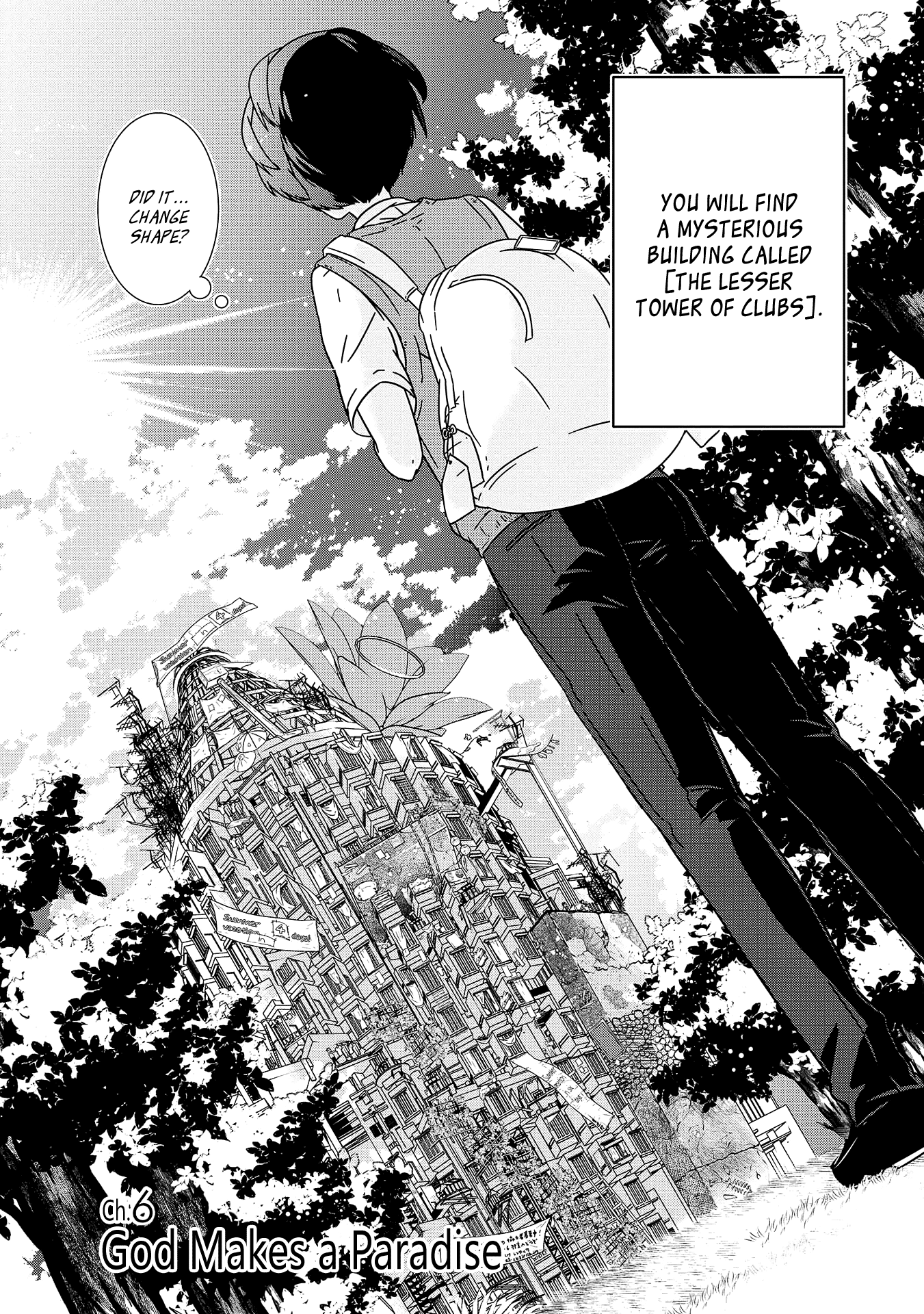 The Female God of Babel: KAMISAMA Club in Tower of Babel Chapter 6 page 7 - Chapter 6: God Makes a Paradise