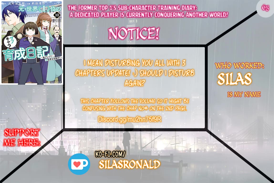 The Former Top 1's Sub-Character Training Diary ~A Dedicated Player is Currently Conquering Another World!~ Chapter 65 page 1 - Chapter 65