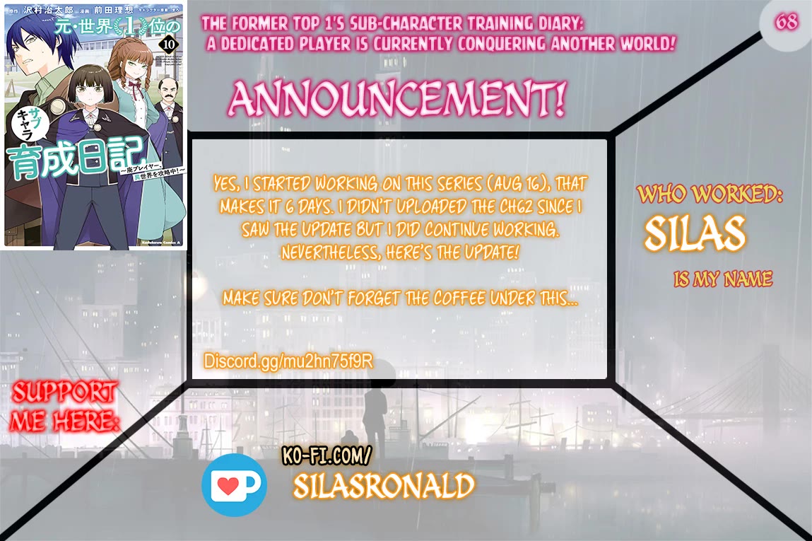 The Former Top 1's Sub-Character Training Diary ~A Dedicated Player is Currently Conquering Another World!~ Chapter 68 page 1 - Chapter 68