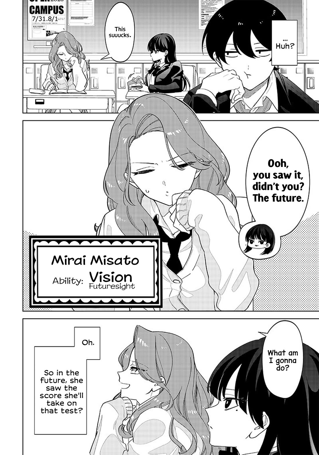 The Gals Who Always Say Insane Things: My Daily Life at a Private Paranormal High School Chapter 1 page 3 - Chapter 1: Casually saying incredible things kinda deal