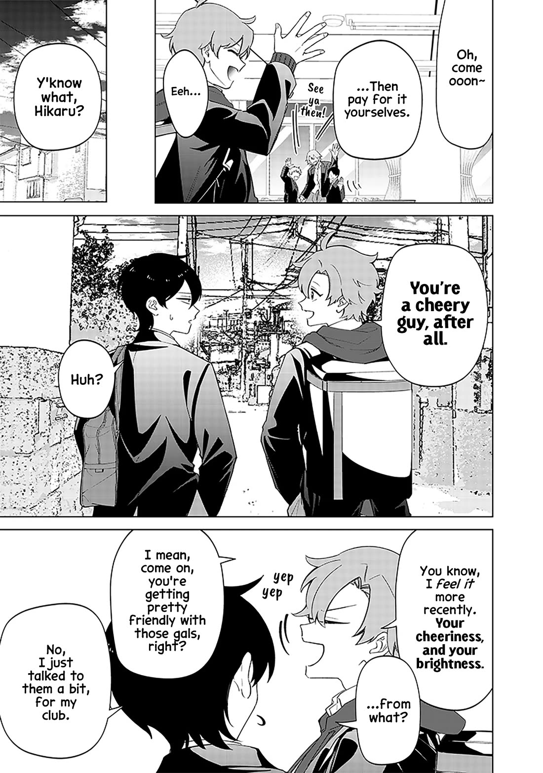 The Gals Who Always Say Insane Things: My Daily Life at a Private Paranormal High School Chapter 10 page 3 - Chapter 10: Very dark ability, but very cheery personality kinda deal