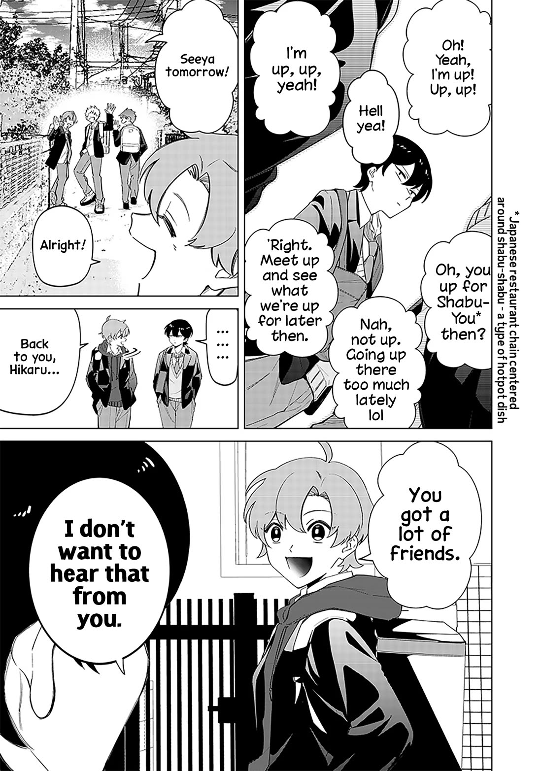 The Gals Who Always Say Insane Things: My Daily Life at a Private Paranormal High School Chapter 10 page 5 - Chapter 10: Very dark ability, but very cheery personality kinda deal