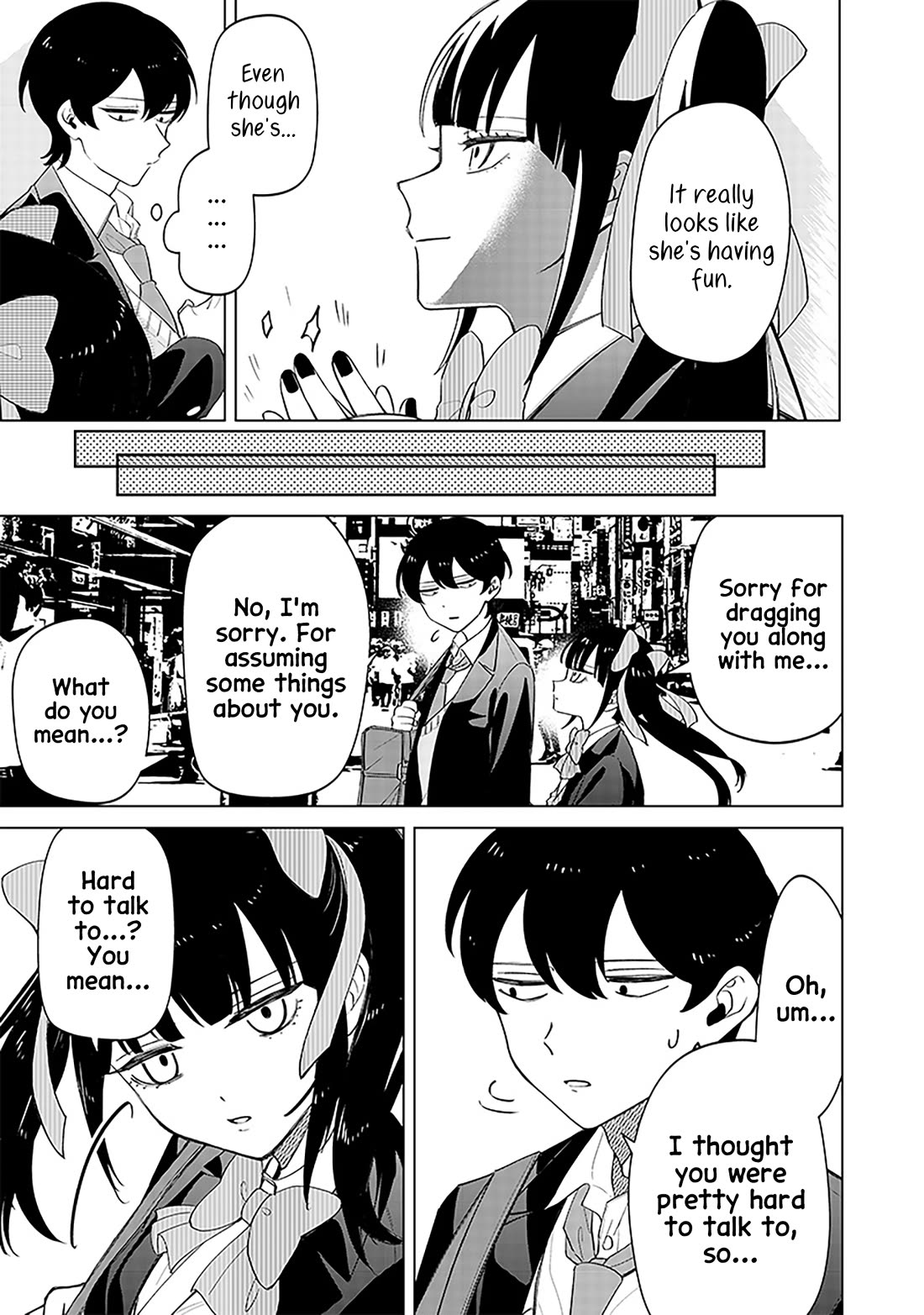 The Gals Who Always Say Insane Things: My Daily Life at a Private Paranormal High School Chapter 12 page 13 - Chapter 12: Landmine girl, yet first time in Shinjuku kinda deal