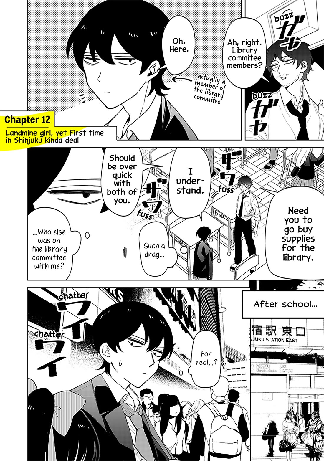 The Gals Who Always Say Insane Things: My Daily Life at a Private Paranormal High School Chapter 12 page 2 - Chapter 12: Landmine girl, yet first time in Shinjuku kinda deal
