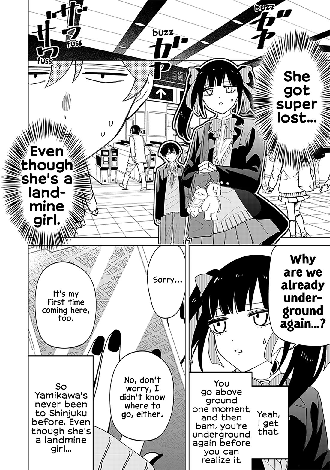 The Gals Who Always Say Insane Things: My Daily Life at a Private Paranormal High School Chapter 12 page 4 - Chapter 12: Landmine girl, yet first time in Shinjuku kinda deal