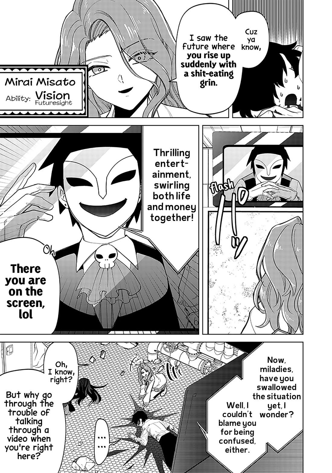 The Gals Who Always Say Insane Things: My Daily Life at a Private Paranormal High School Chapter 13 page 3 - Chapter 13: Clearing a death game like a breeze kinda deal
