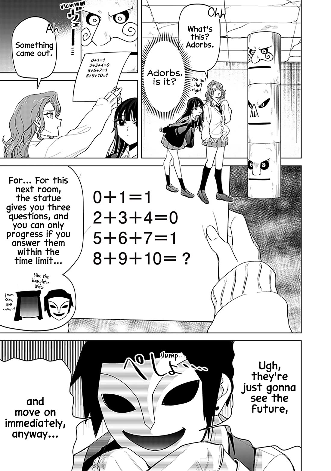 The Gals Who Always Say Insane Things: My Daily Life at a Private Paranormal High School Chapter 13 page 9 - Chapter 13: Clearing a death game like a breeze kinda deal