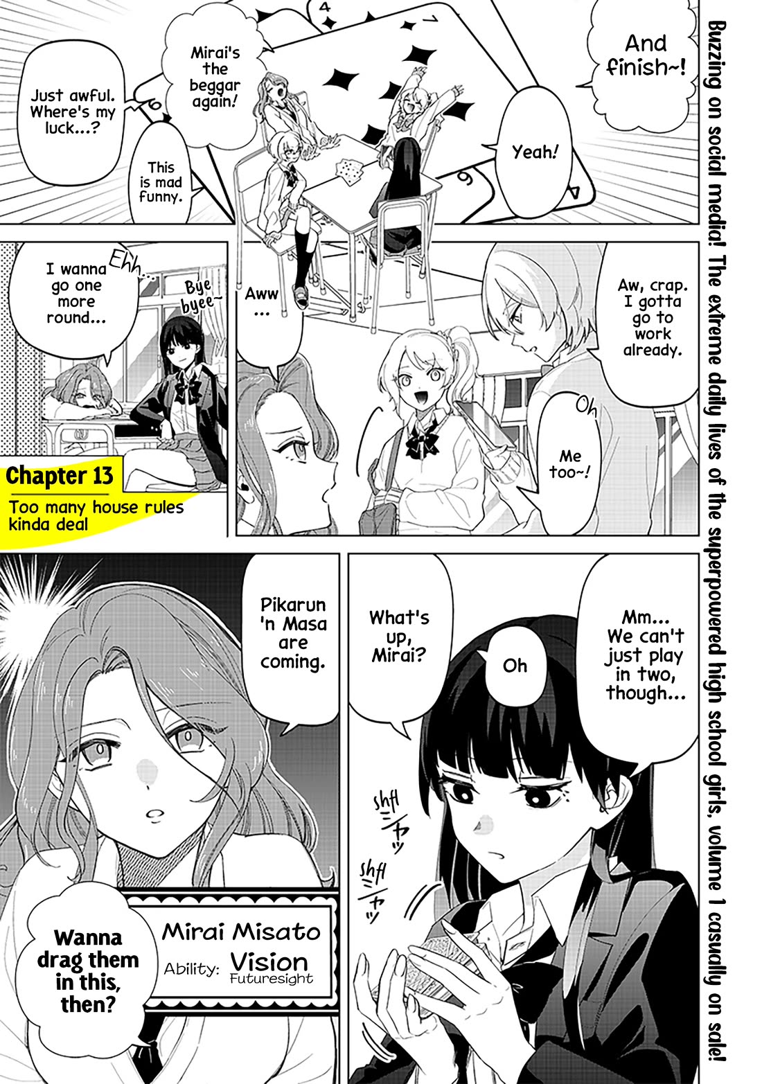 The Gals Who Always Say Insane Things: My Daily Life at a Private Paranormal High School Chapter 15 page 1 - Chapter 15: Too many house rules kinda deal