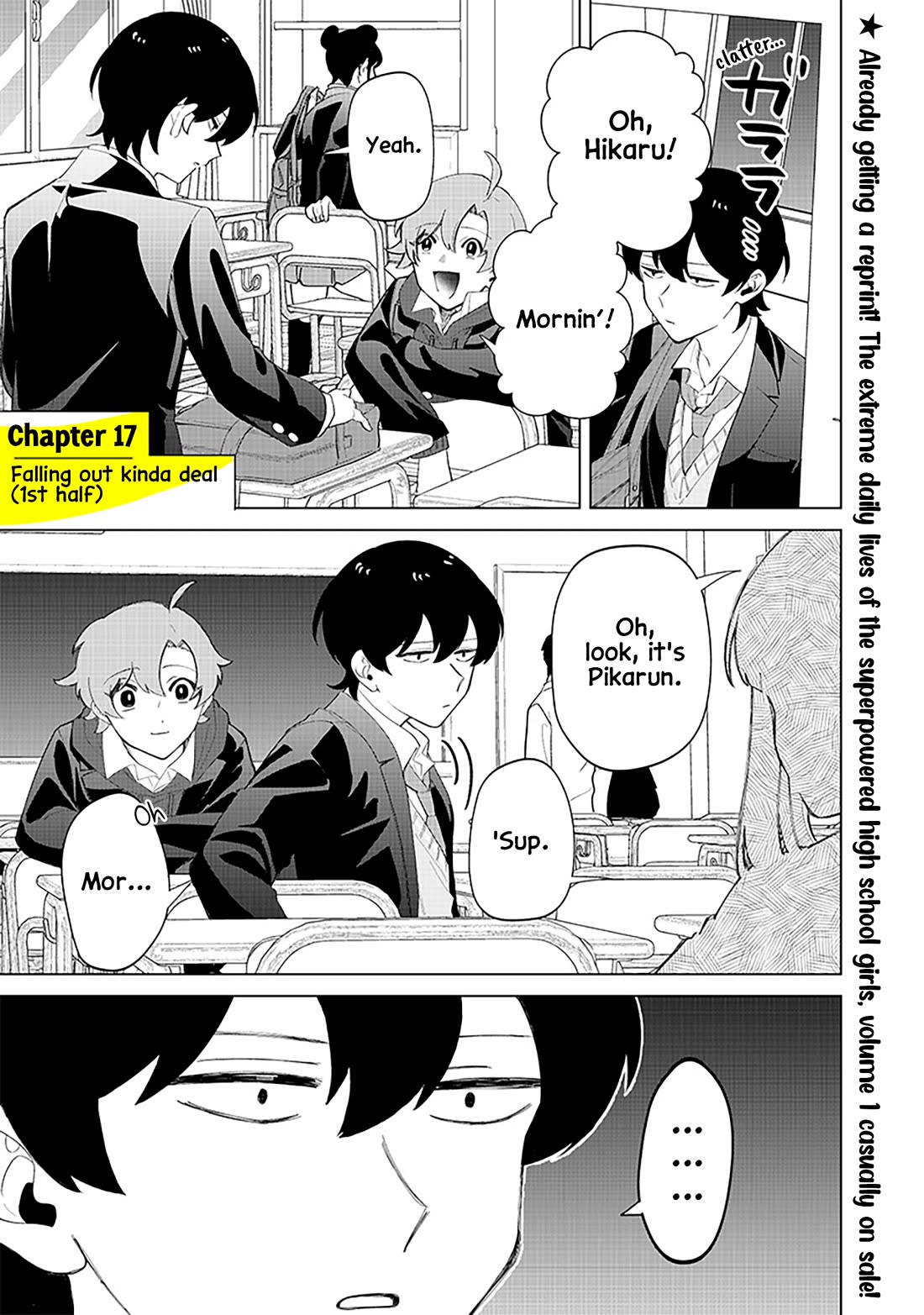 The Gals Who Always Say Insane Things: My Daily Life at a Private Paranormal High School Chapter 17 page 1 - Chapter 17: Falling out kinda deal (1st half)