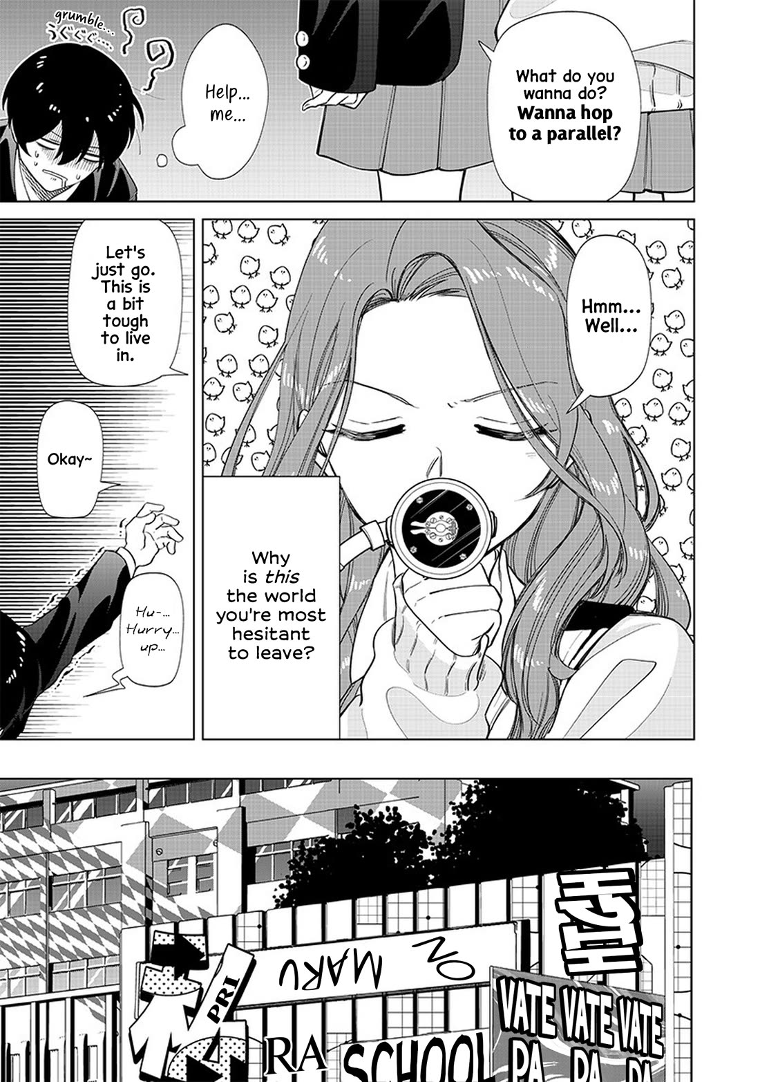 The Gals Who Always Say Insane Things: My Daily Life at a Private Paranormal High School Chapter 2 page 16 - Chapter 2: Casually going to parallel worlds kinda deal