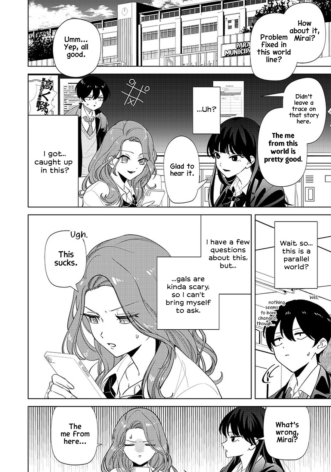 The Gals Who Always Say Insane Things: My Daily Life at a Private Paranormal High School Chapter 2 page 5 - Chapter 2: Casually going to parallel worlds kinda deal