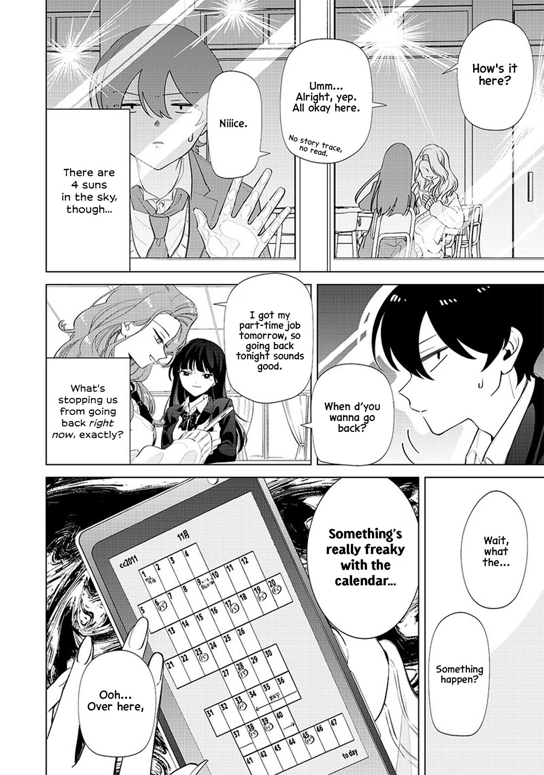 The Gals Who Always Say Insane Things: My Daily Life at a Private Paranormal High School Chapter 2 page 7 - Chapter 2: Casually going to parallel worlds kinda deal