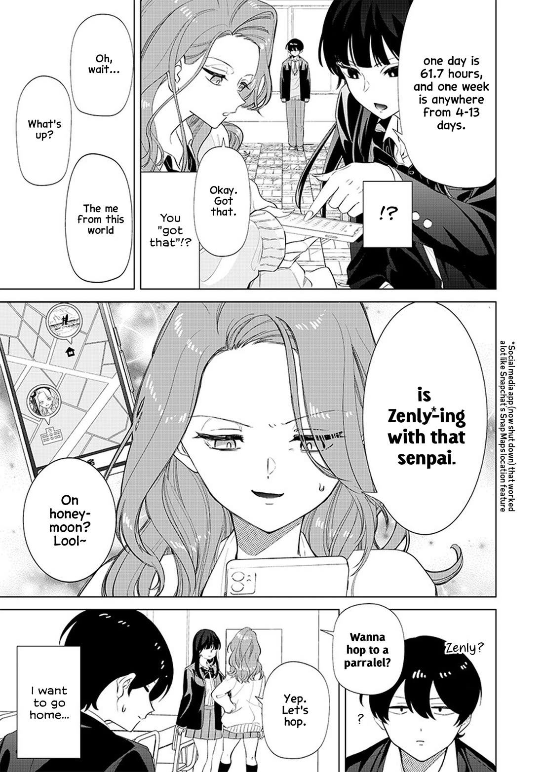 The Gals Who Always Say Insane Things: My Daily Life at a Private Paranormal High School Chapter 2 page 8 - Chapter 2: Casually going to parallel worlds kinda deal