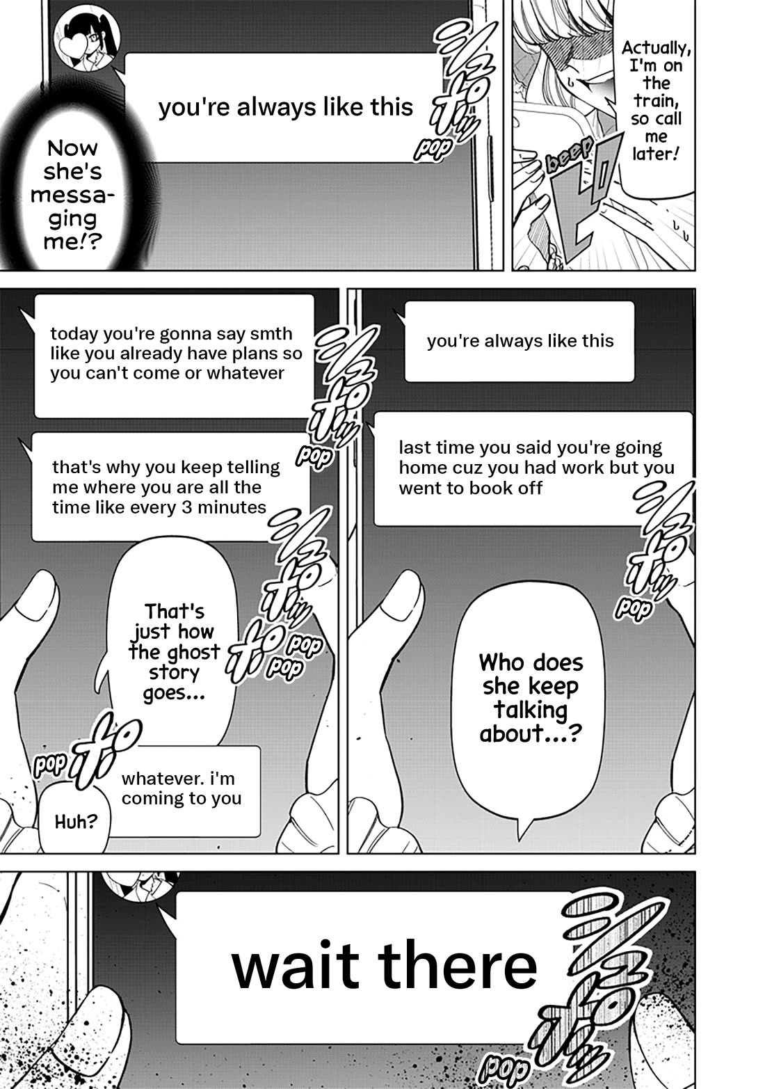 The Gals Who Always Say Insane Things: My Daily Life at a Private Paranormal High School Chapter 20 page 9 - Chapter 20: Behind you kinda deal