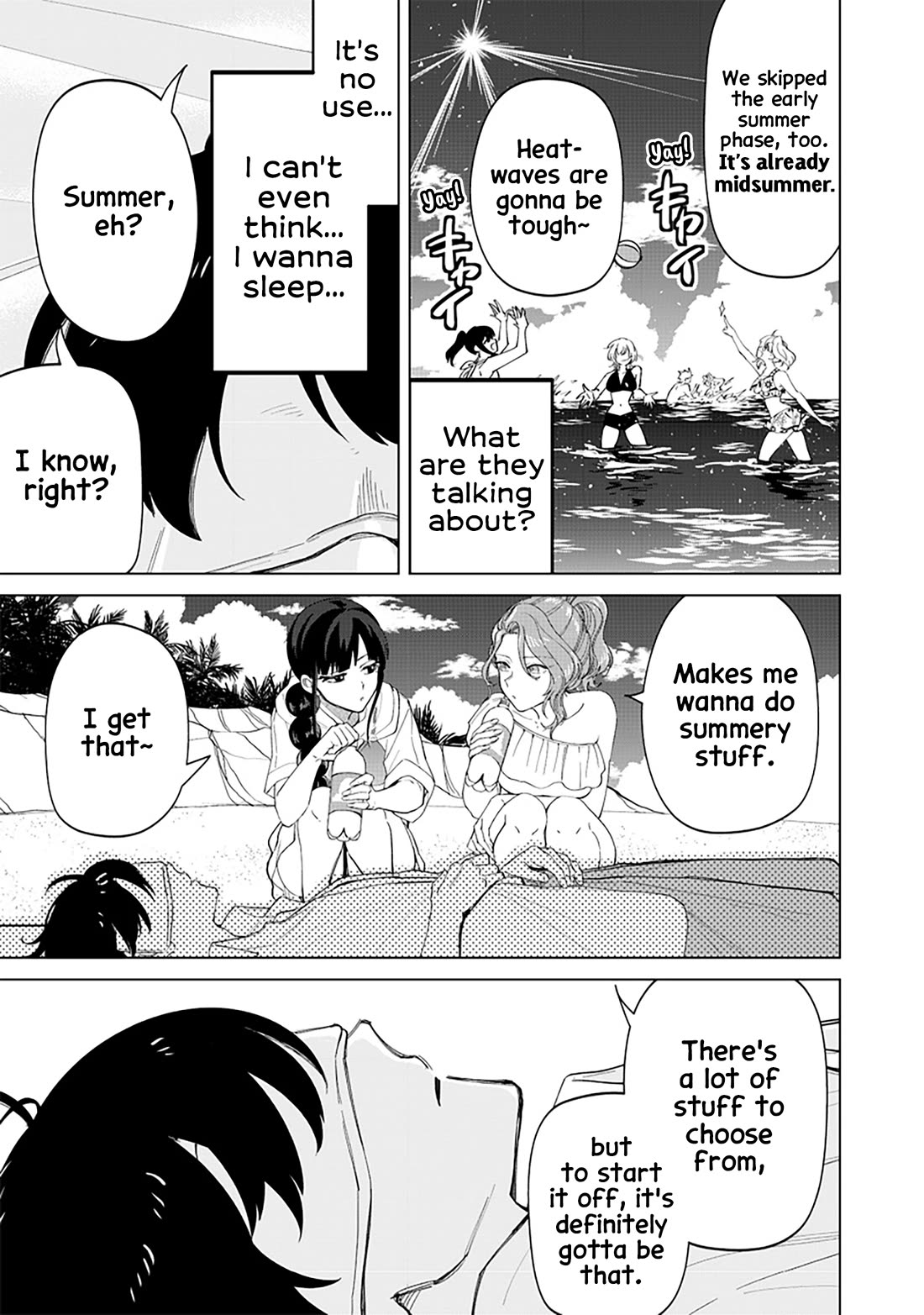 The Gals Who Always Say Insane Things: My Daily Life at a Private Paranormal High School Chapter 21 page 5 - Chapter 21: Summer kinda deal