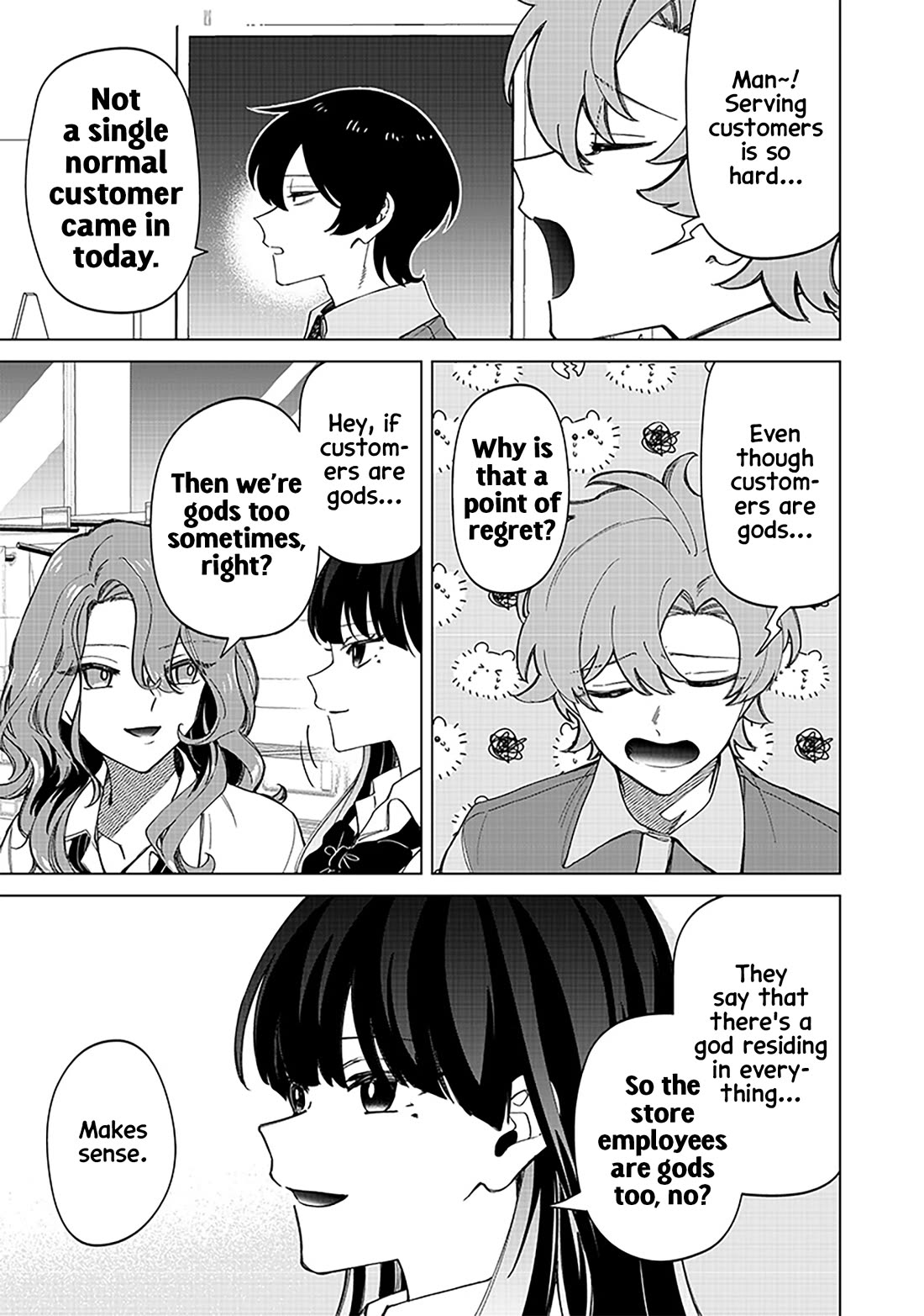 The Gals Who Always Say Insane Things: My Daily Life at a Private Paranormal High School Chapter 31 page 17 - Chapter 31: Serving customers kinda deal