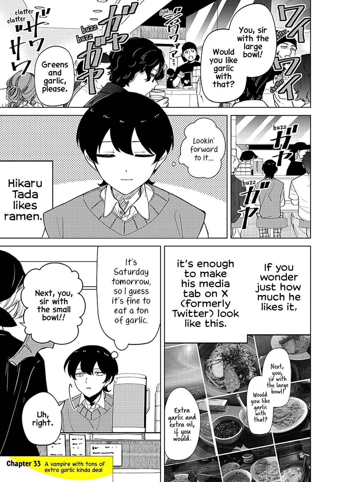The Gals Who Always Say Insane Things: My Daily Life at a Private Paranormal High School Chapter 33 page 1 - Chapter 33: A vampire with tons of extra garlic kinda deal