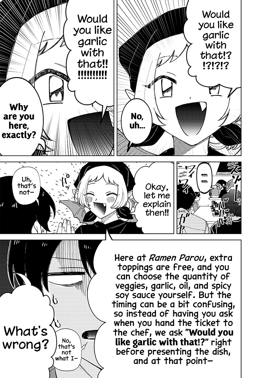 The Gals Who Always Say Insane Things: My Daily Life at a Private Paranormal High School Chapter 33 page 3 - Chapter 33: A vampire with tons of extra garlic kinda deal