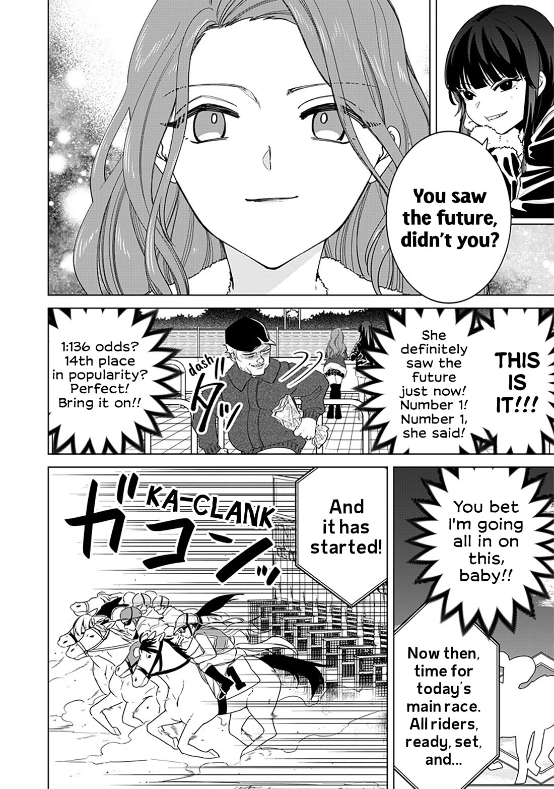 The Gals Who Always Say Insane Things: My Daily Life at a Private Paranormal High School Chapter 5 page 15 - Chapter 5: Having foresight, but gambling normally kinda deal