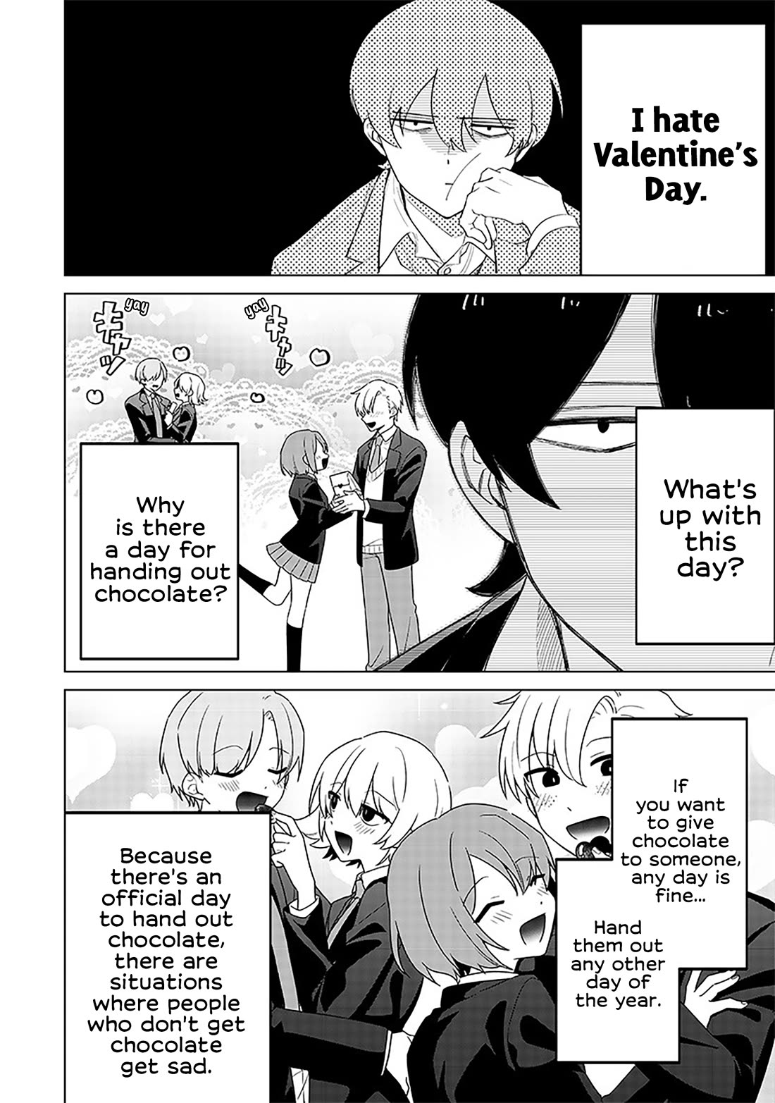 The Gals Who Always Say Insane Things: My Daily Life at a Private Paranormal High School Chapter 7 page 3 - Chapter 7: Giving valentine's chocolate to everyone kinda deal