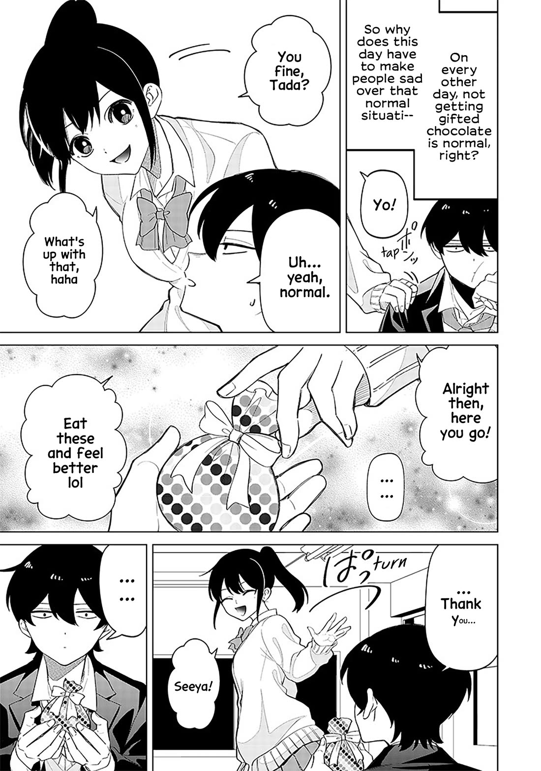 The Gals Who Always Say Insane Things: My Daily Life at a Private Paranormal High School Chapter 7 page 4 - Chapter 7: Giving valentine's chocolate to everyone kinda deal