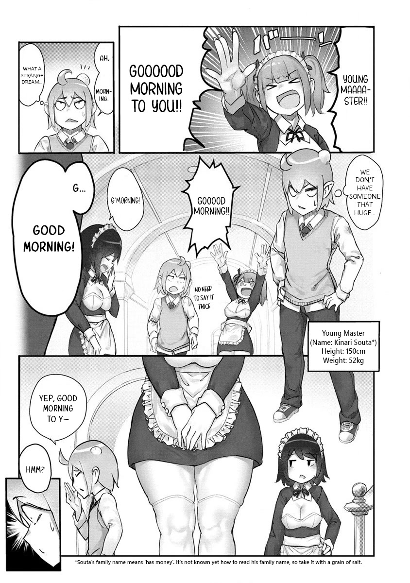 The Giant Maid Puts You in Your Place ♥ Chapter 1 page 4 - Chapter 1: I Won't Lose to this Humongous Maid!