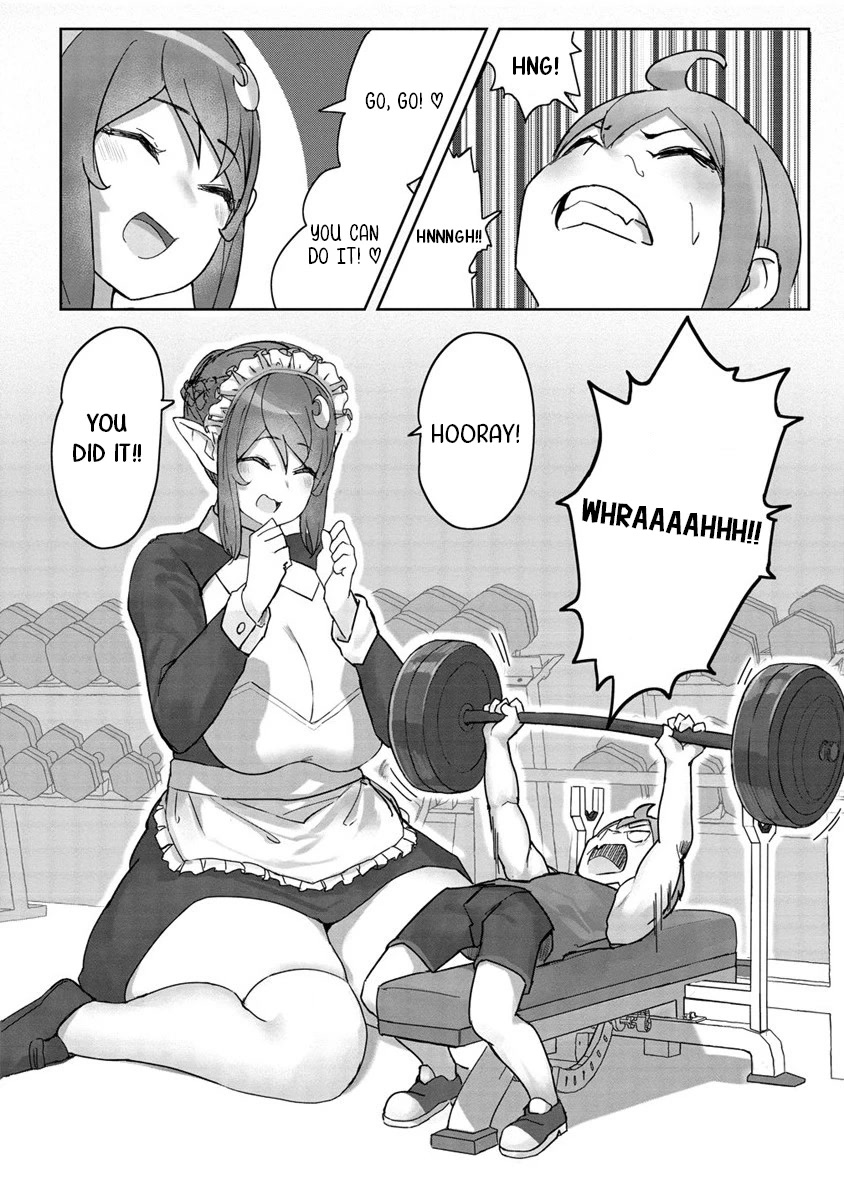 The Giant Maid Puts You in Your Place ♥ Chapter 2 page 2 - Chapter 2: Strength Showdown with the Huge Maid!!