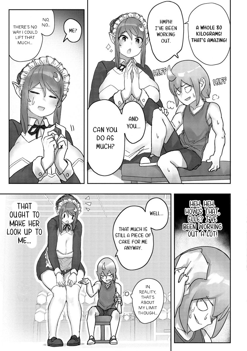 The Giant Maid Puts You in Your Place ♥ Chapter 2 page 3 - Chapter 2: Strength Showdown with the Huge Maid!!