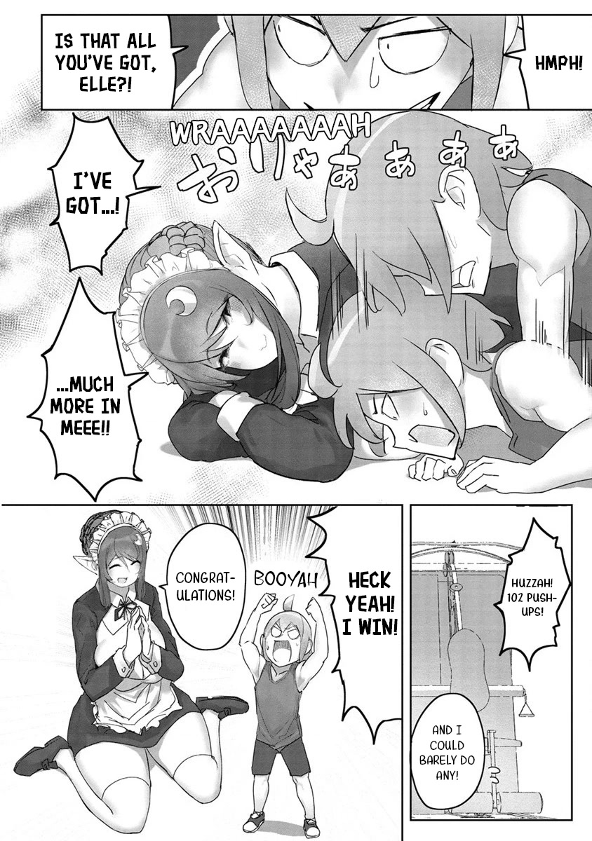 The Giant Maid Puts You in Your Place ♥ Chapter 2 page 7 - Chapter 2: Strength Showdown with the Huge Maid!!