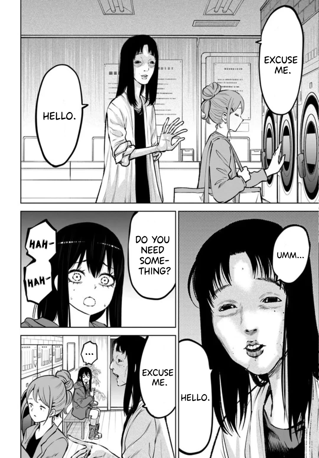 The Girl Who Can See Them Chapter 64.6 page 4 - Chapter 64.6: Intermission Apparition "Laundromat"