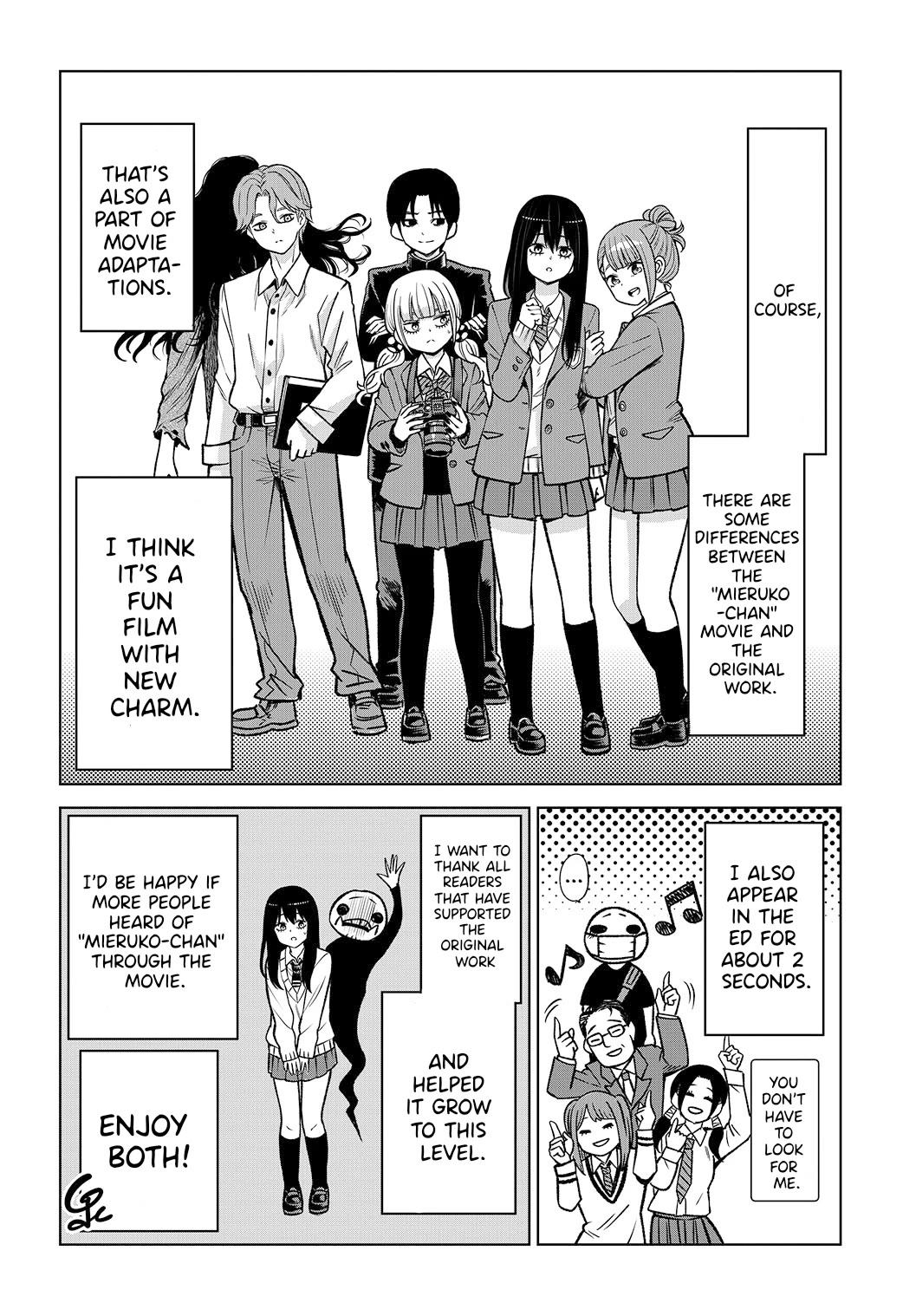 The Girl Who Can See Them Chapter 65.6 page 10 - Chapter 65.6: "Mieruko-Chan"-Movie Report Manga
