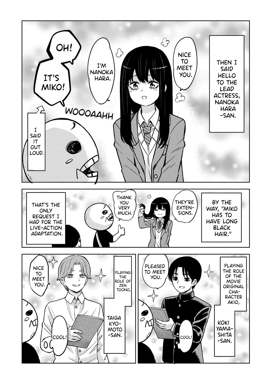 The Girl Who Can See Them Chapter 65.6 page 3 - Chapter 65.6: "Mieruko-Chan"-Movie Report Manga
