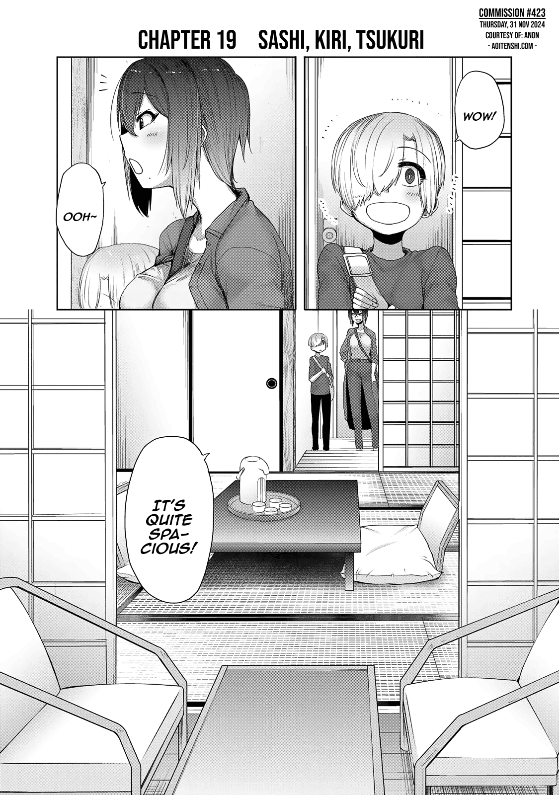 The Girl with a Kansai Accent and the Pure Boy Chapter 19 page 1 - Chapter 19: Sashi, Kiri, Tsukuri