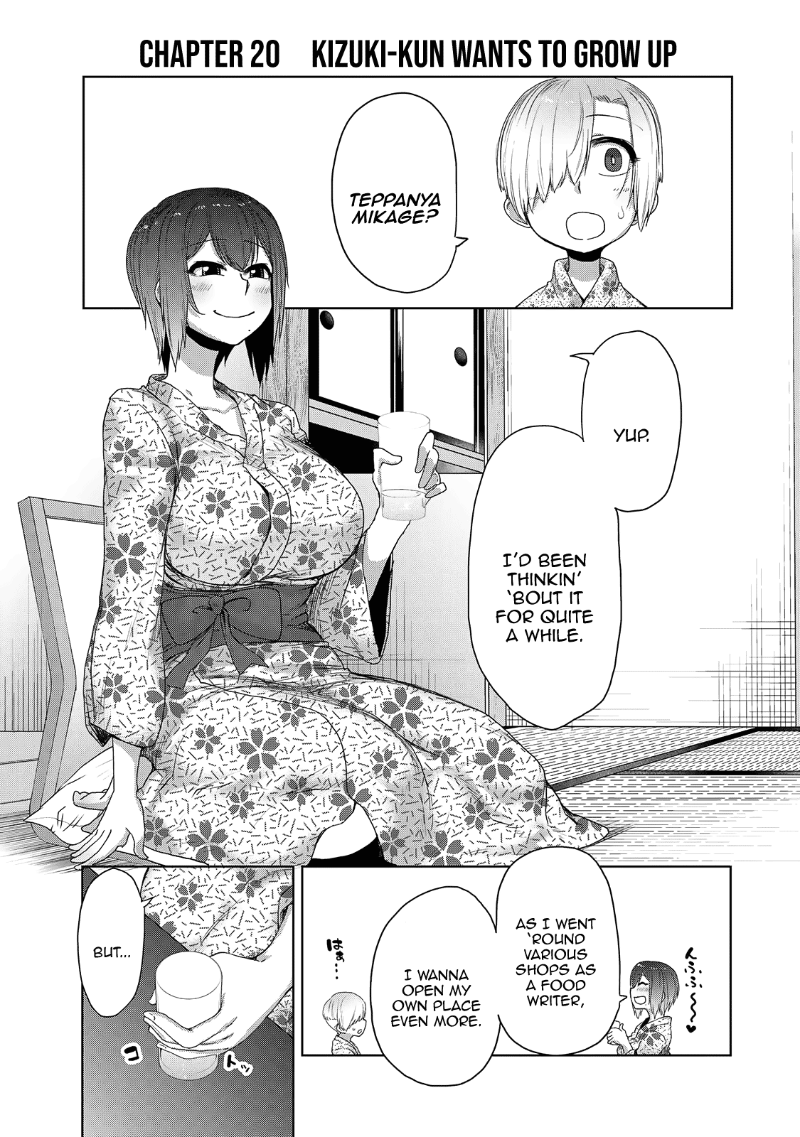 The Girl with a Kansai Accent and the Pure Boy Chapter 20 page 1 - Chapter 20: Kizuki-kun Wants to Grow Up