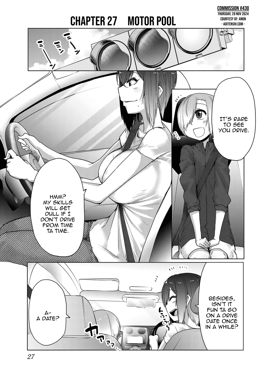 The Girl with a Kansai Accent and the Pure Boy Chapter 27 page 1 - Chapter 27: Motor Pool