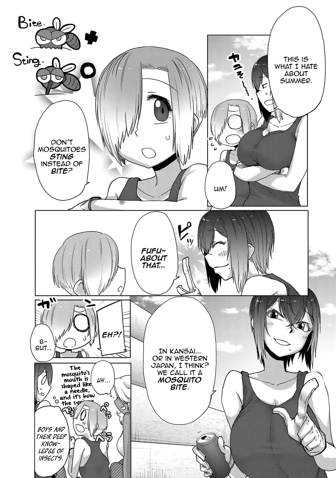The Girl with a Kansai Accent and the Pure Boy Chapter 28 page 7 - Chapter 28: Mosquito Bite