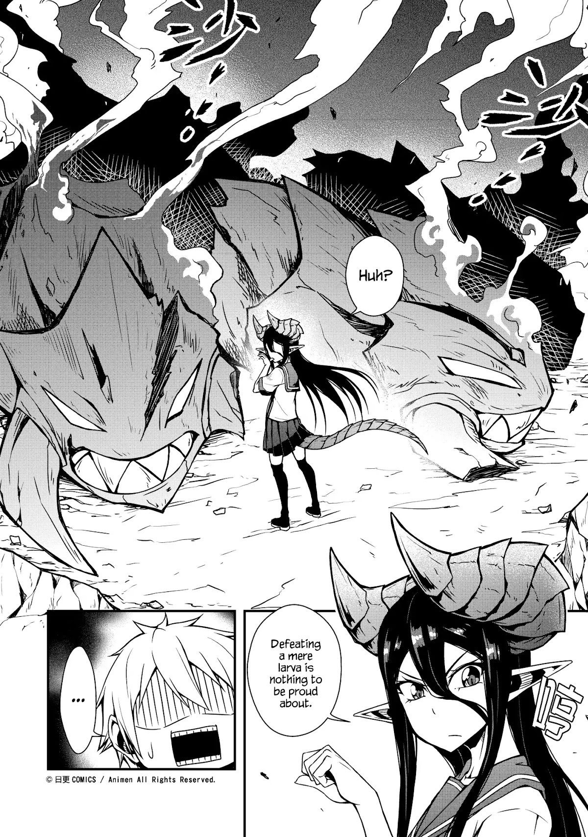 The Girl With Horns Chapter 3 page 2 - Chapter 3: The Black Smile