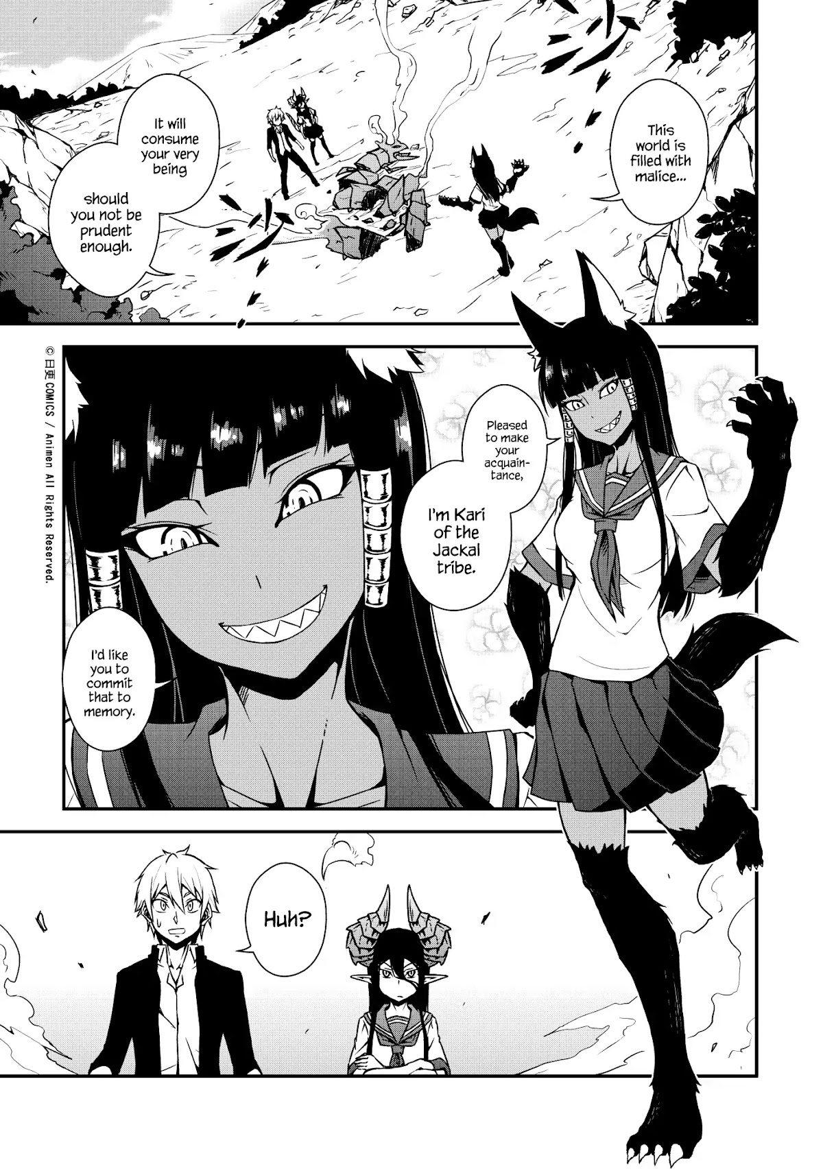 The Girl With Horns Chapter 3 page 5 - Chapter 3: The Black Smile