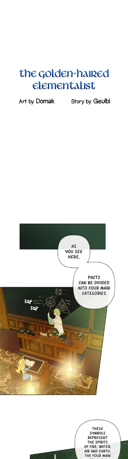 The Golden Haired Elementalist Chapter 4 page 1 - Chapter 4