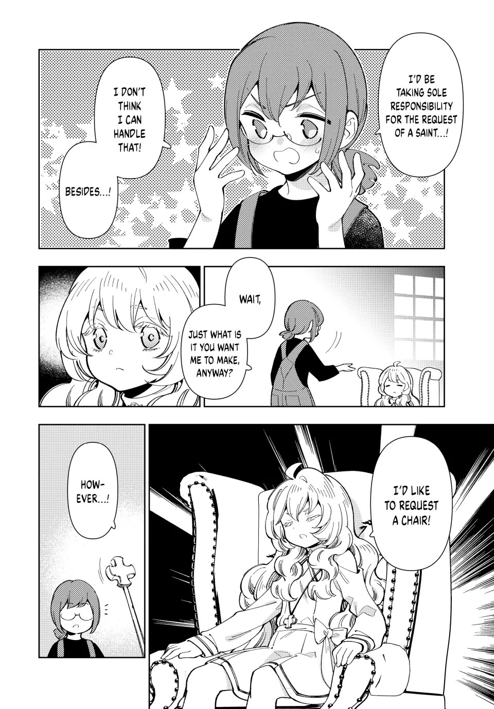 The Great Saint's Carefree Journey to Another World. Chapter 11 page 20 - Chapter 11: A Chair That Saints Never Want to Get Up From?!