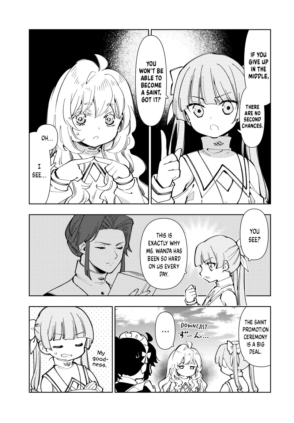 The Great Saint's Carefree Journey to Another World. Chapter 9 page 9 - Chapter 9: Sleepy Saint Promotion Ceremony!