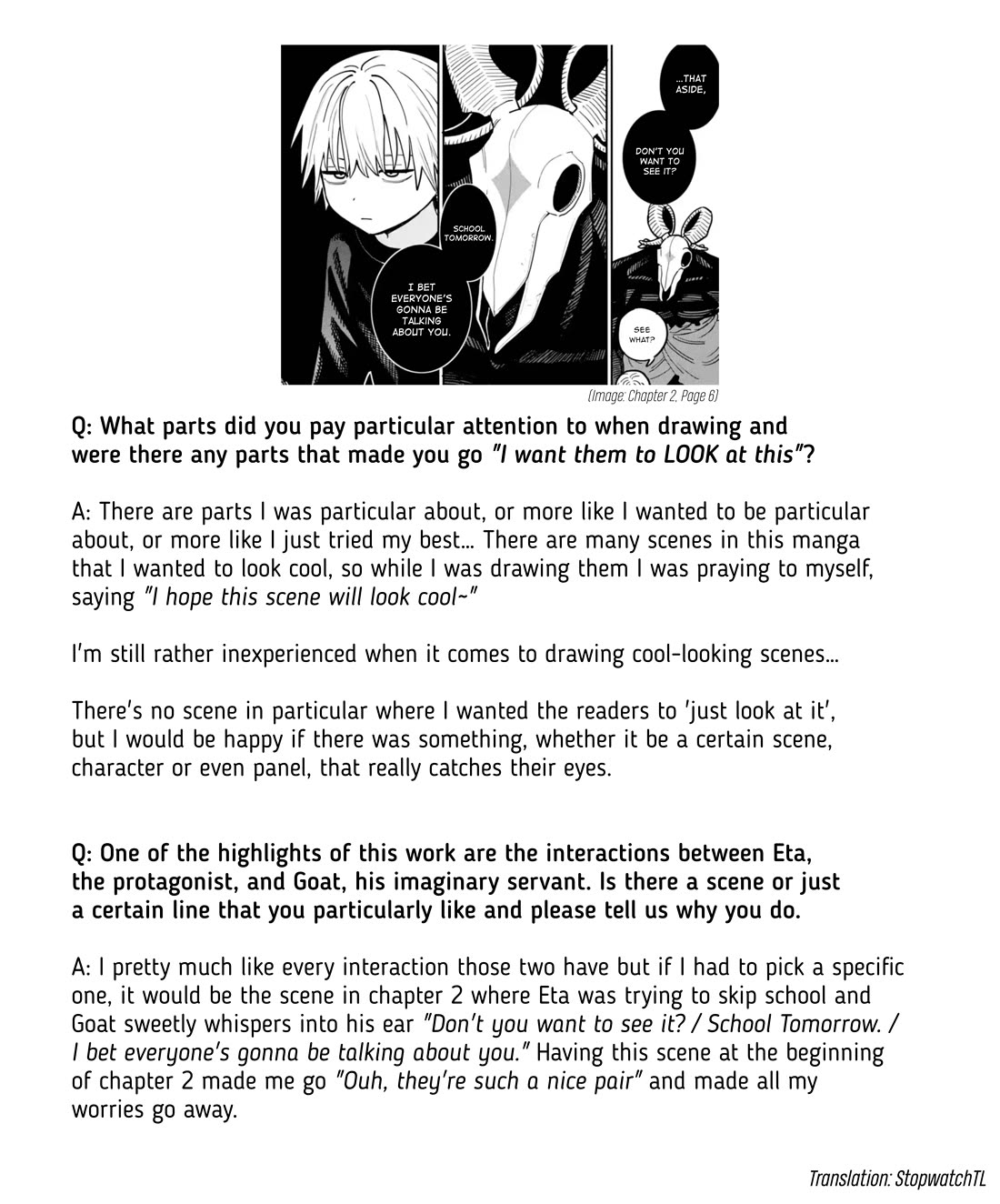 The Great Villainous Boy Chapter 7.6 page 2 - Chapter 7.6: Interview Article (May 23rd, 2025)
