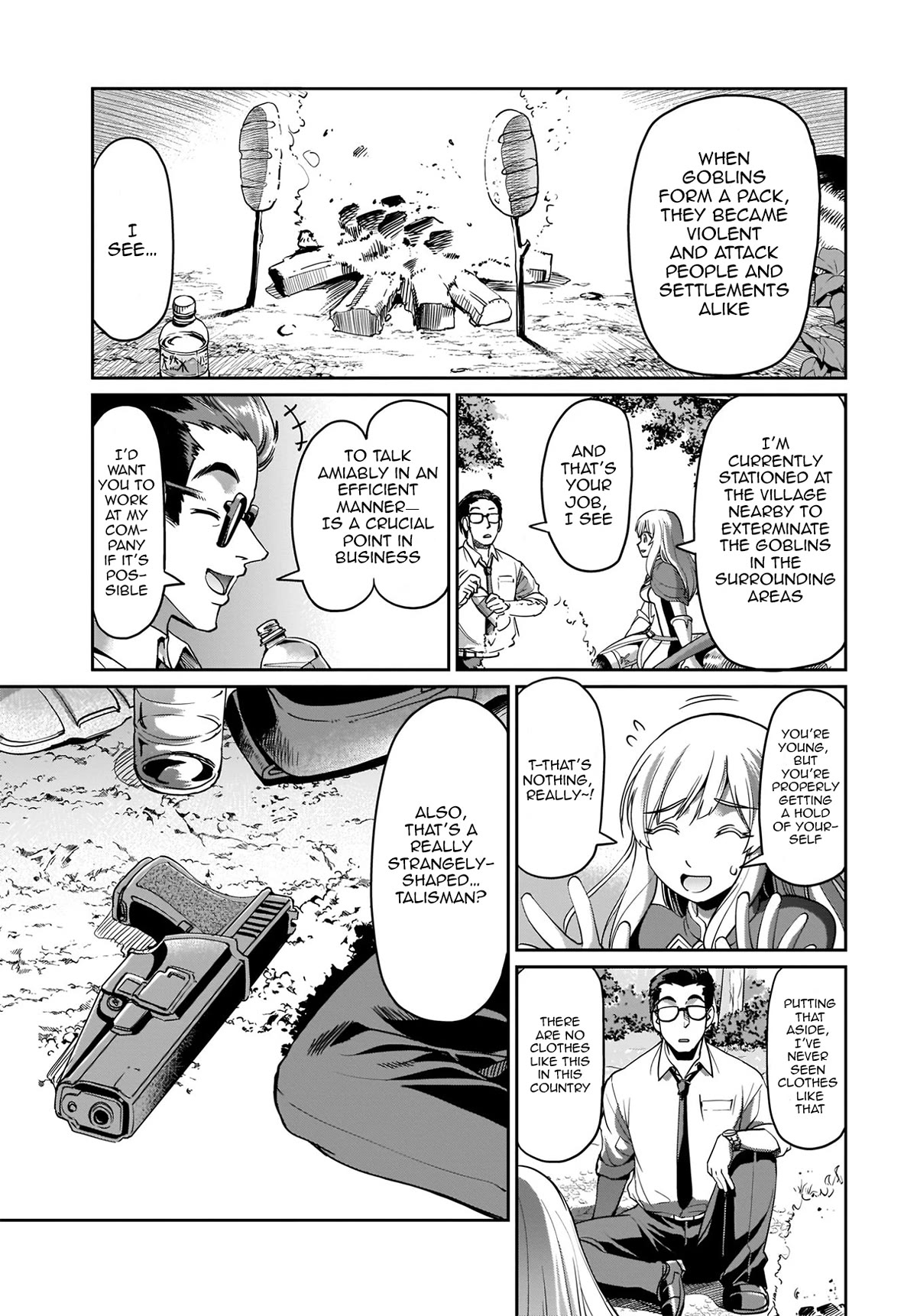 The Gunner's Life of a Middle-aged Man Summoned to Another World and Armed With a Rifle Chapter 1 page 11 - Chapter 1: Another World and Guns