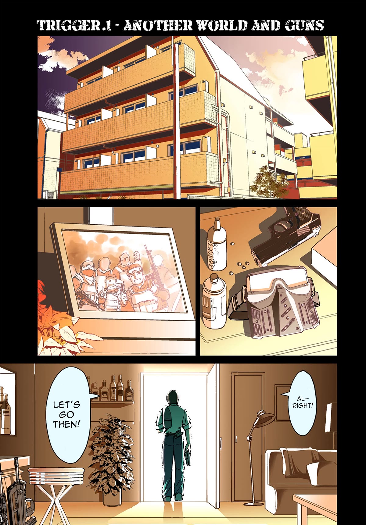The Gunner's Life of a Middle-aged Man Summoned to Another World and Armed With a Rifle Chapter 1 page 2 - Chapter 1: Another World and Guns