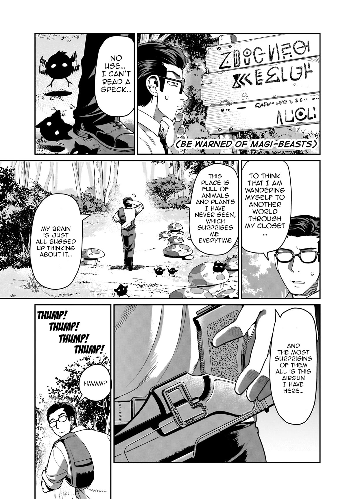 The Gunner's Life of a Middle-aged Man Summoned to Another World and Armed With a Rifle Chapter 1 page 5 - Chapter 1: Another World and Guns