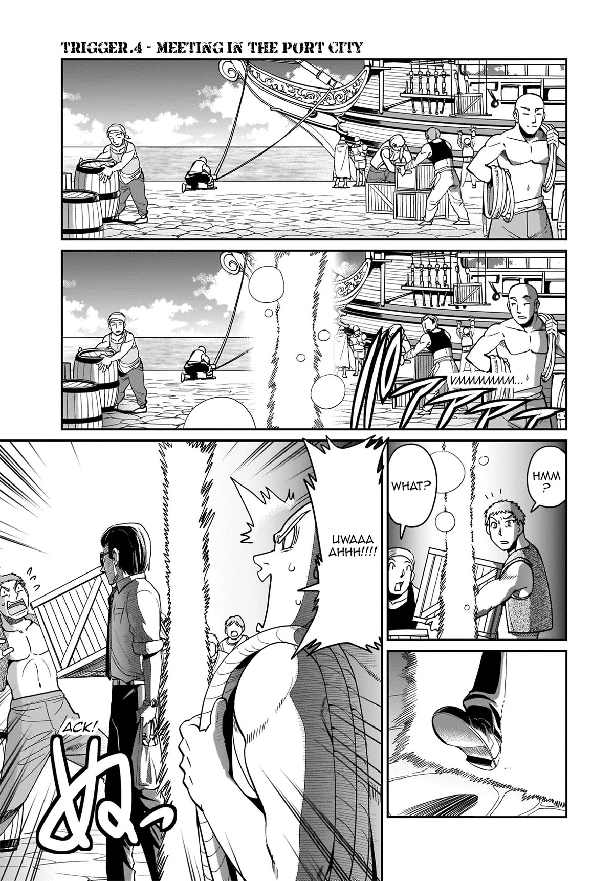 The Gunner's Life of a Middle-aged Man Summoned to Another World and Armed With a Rifle Chapter 4 page 2 - Chapter 4: Meeting in the Port City
