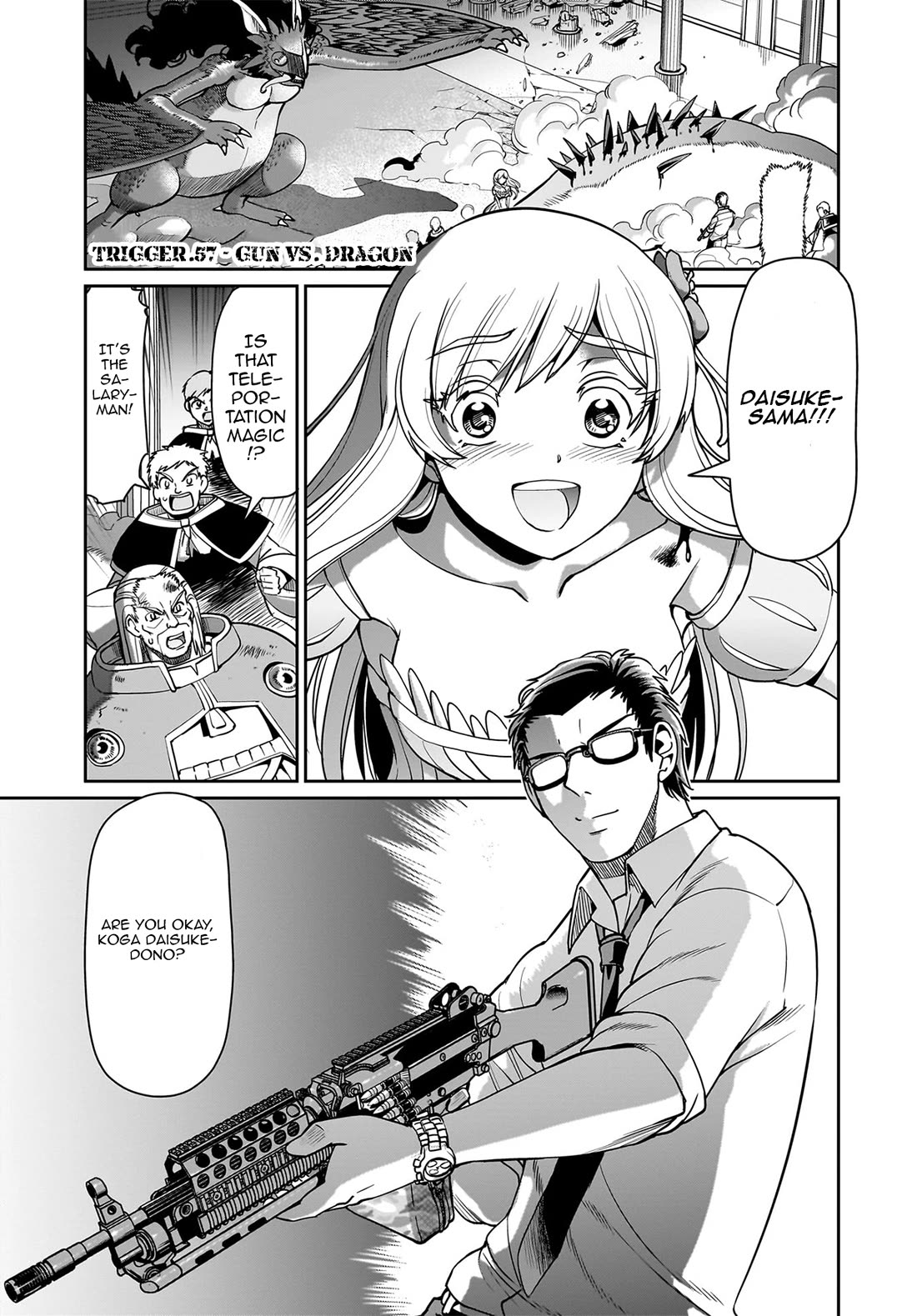 The Gunner's Life of a Middle-aged Man Summoned to Another World and Armed With a Rifle Chapter 57 page 2 - Chapter 57: Gun Vs. Dragon