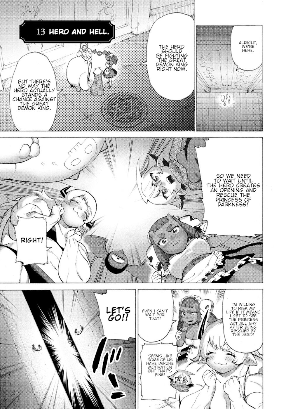 The Hero and the Demon King's Romcom Chapter 13 page 1 - Chapter 13: Hero and Hell